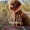 Woofs & Co Duo Color Harness - Blush Coral 