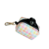 Poop Bag Holder - Houndstooth Blush - Honden Poepzakjeshouder