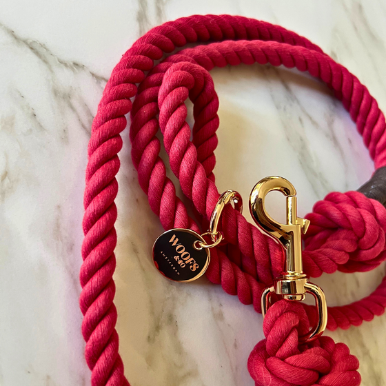 Details of Woofs & Co Red Rope Leash