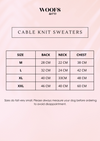 Cable Knit Sweater - Light Blue