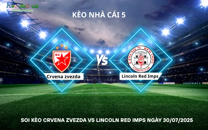Soi kèo Crvena zvezda vs Lincoln Red Imps